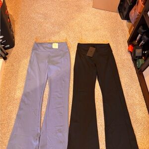 Blue and Black Fabletics Flare Leggings